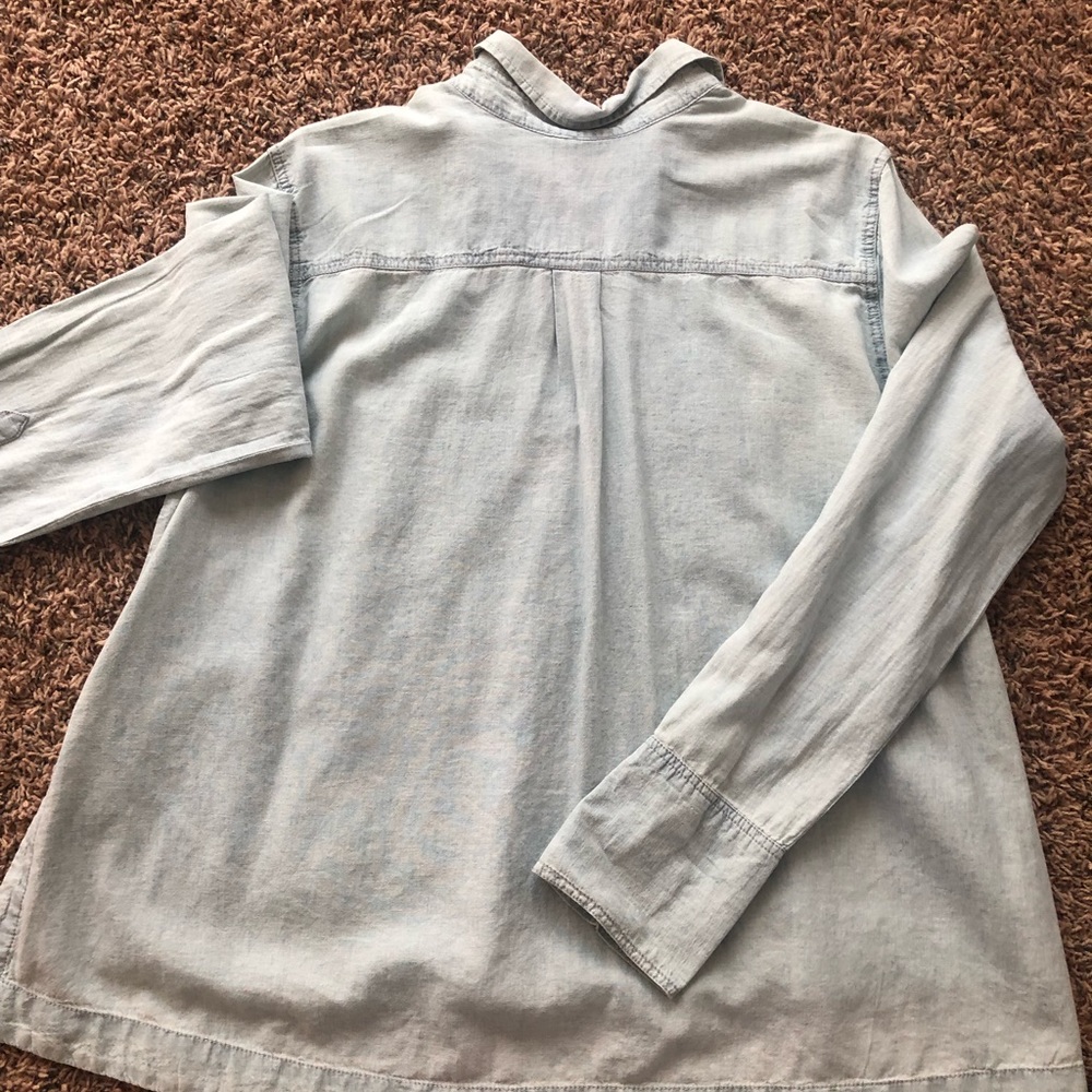 Free People Denim long sleeve shirt
